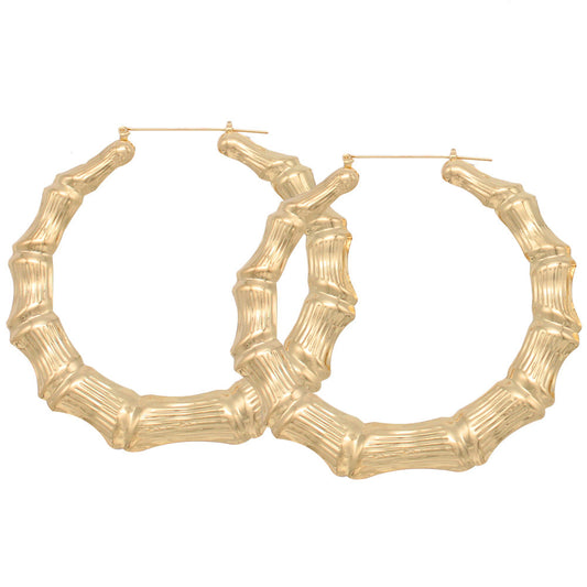 Bamboo Hoop Earrings - caribbean-jewelry-llc